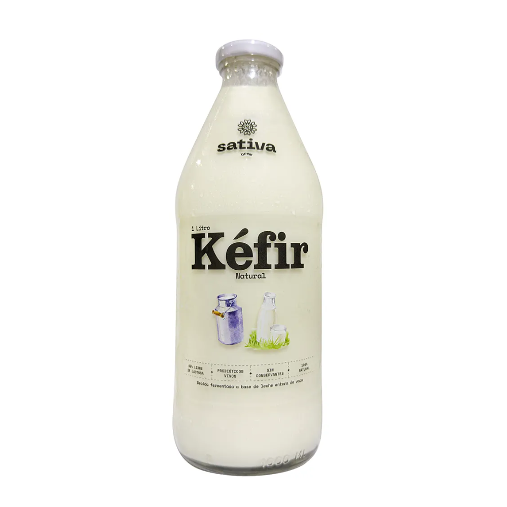 KEFIR DE LECHE DE VACA 1 LITRO SABOR NATURAL-SATIVA