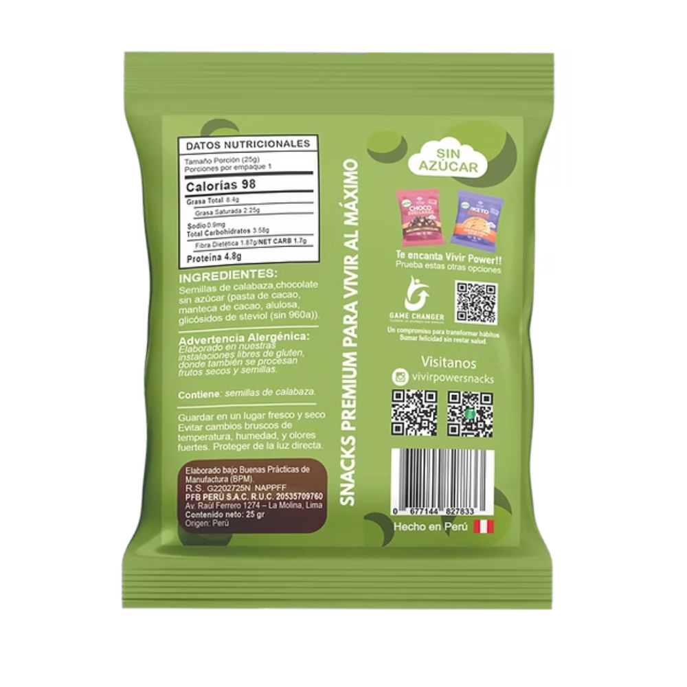 CHOCO CALABAZA 25G- VIVIR