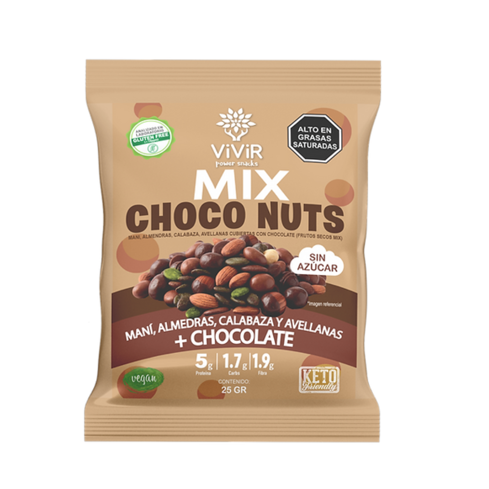 CHOCO MIX NUTS 25G - VIVIR