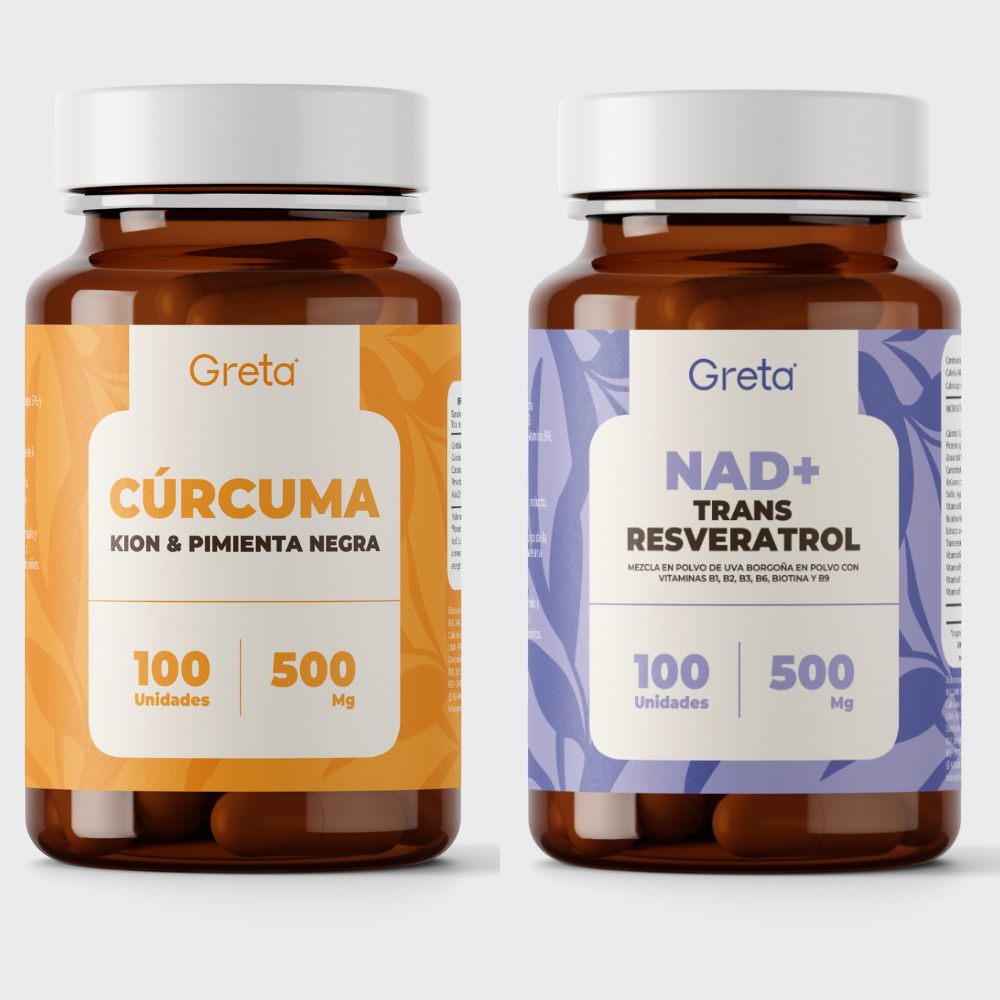 PACK CURCUMA KIÓN Y PIMIENTA NEGRA + NAD TRANS RESVERATROL GRETA