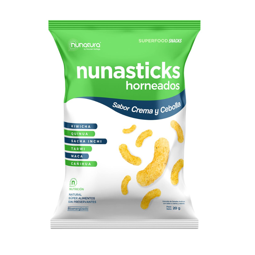 NUNASTICKS CREMA Y CEBOLLA 20G-NUNATURA