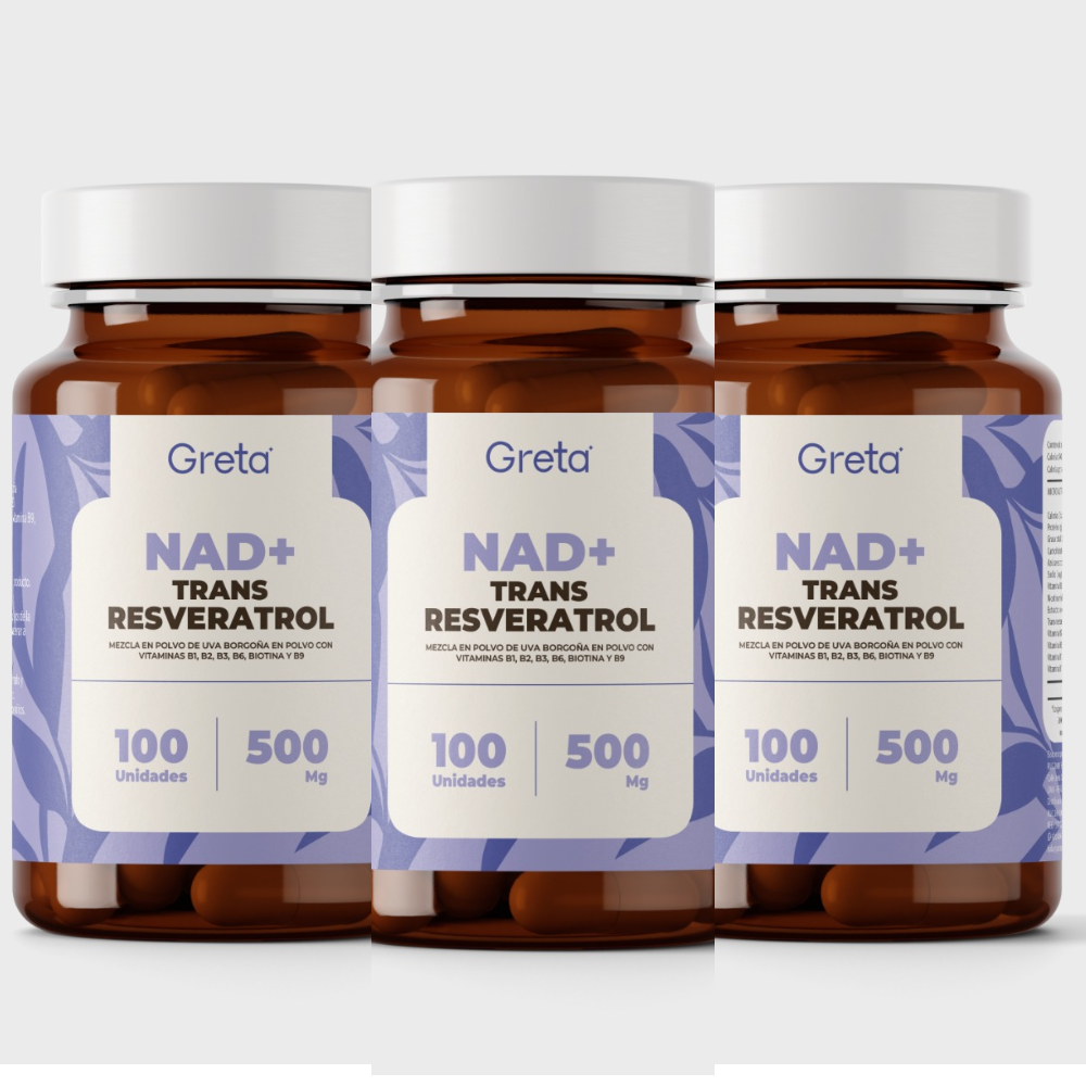 PACK X 3 DE NAD TRANS RESVERATROL-GRETA