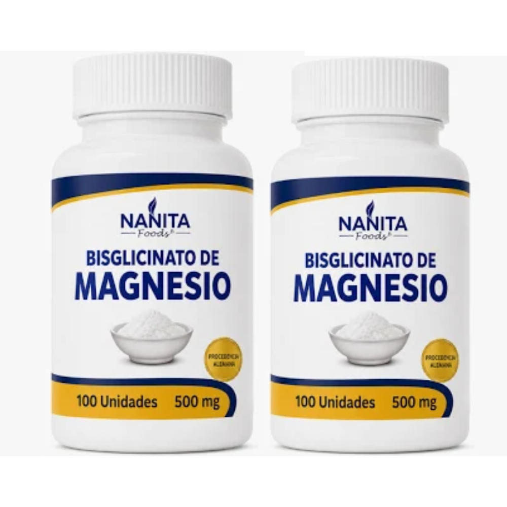 PACK X2 BISGLICINATO DE MAGNESIO-NANITA