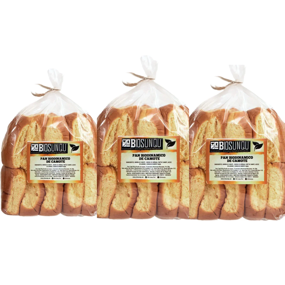 PACK X3 PAN DE CAMOTE -BIOSUNQU