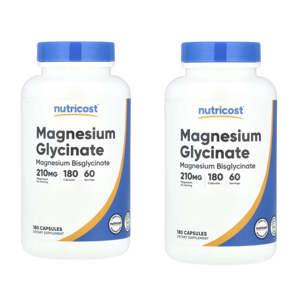 PACK X2  GLICINATO DE MAGNESIO 180 CAPSULAS -NUTRICOST