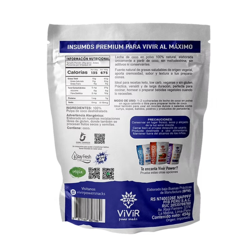 LECHE DE COCO 454G-VIVIR