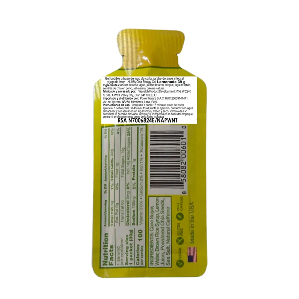 GEL LEMONADE 39G-HUMA