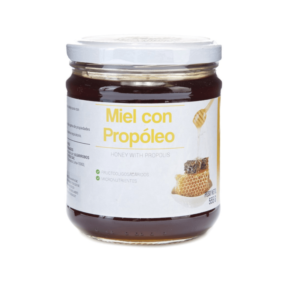 MIEL CON PROPOLEO 555G-ALGARROBO ORGÁNICOS