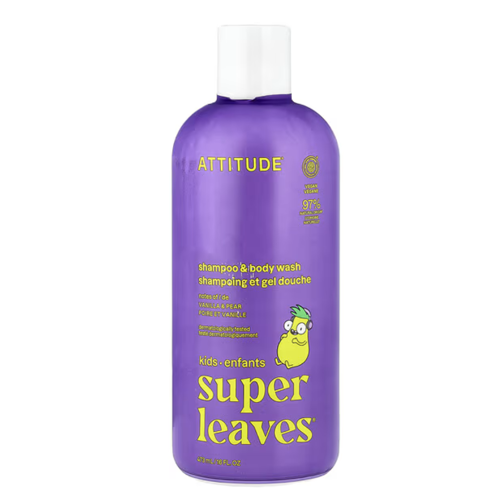 SHAMPOO 2 EN 1 SUPER LEAVES ATTITUDE VANILLA & PEAR 473 ML ATTITUDE