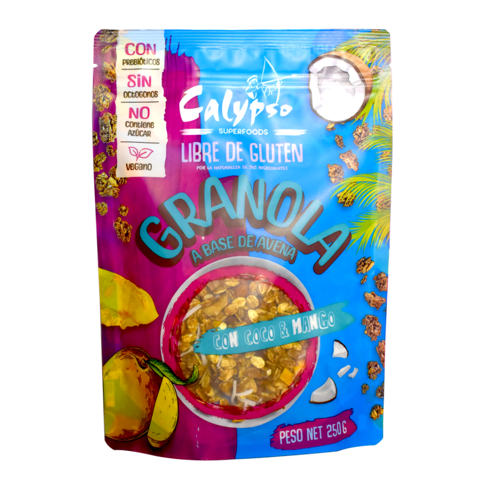 GRANOLA A BASE DE AVENA COCO Y MANGO 250 G CALYPSO