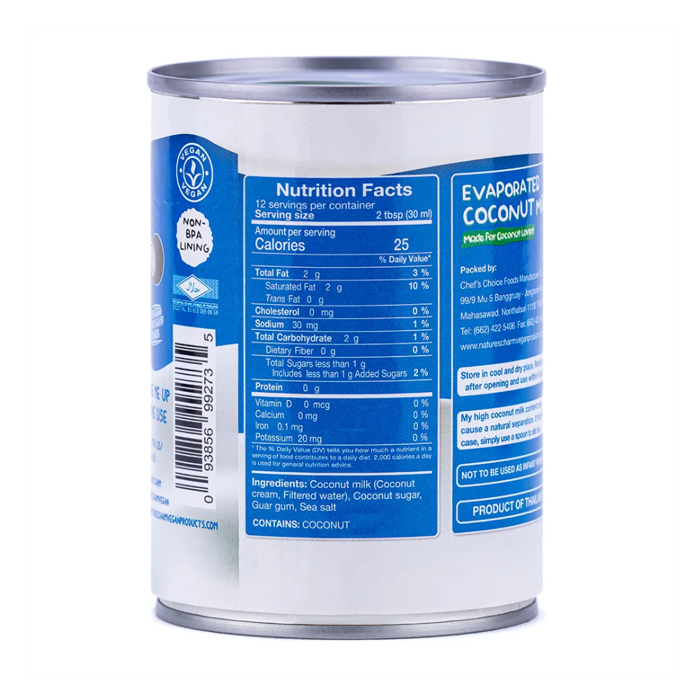 LECHE EVAPORADA DE COCO 360ML NATURE´S CHARM