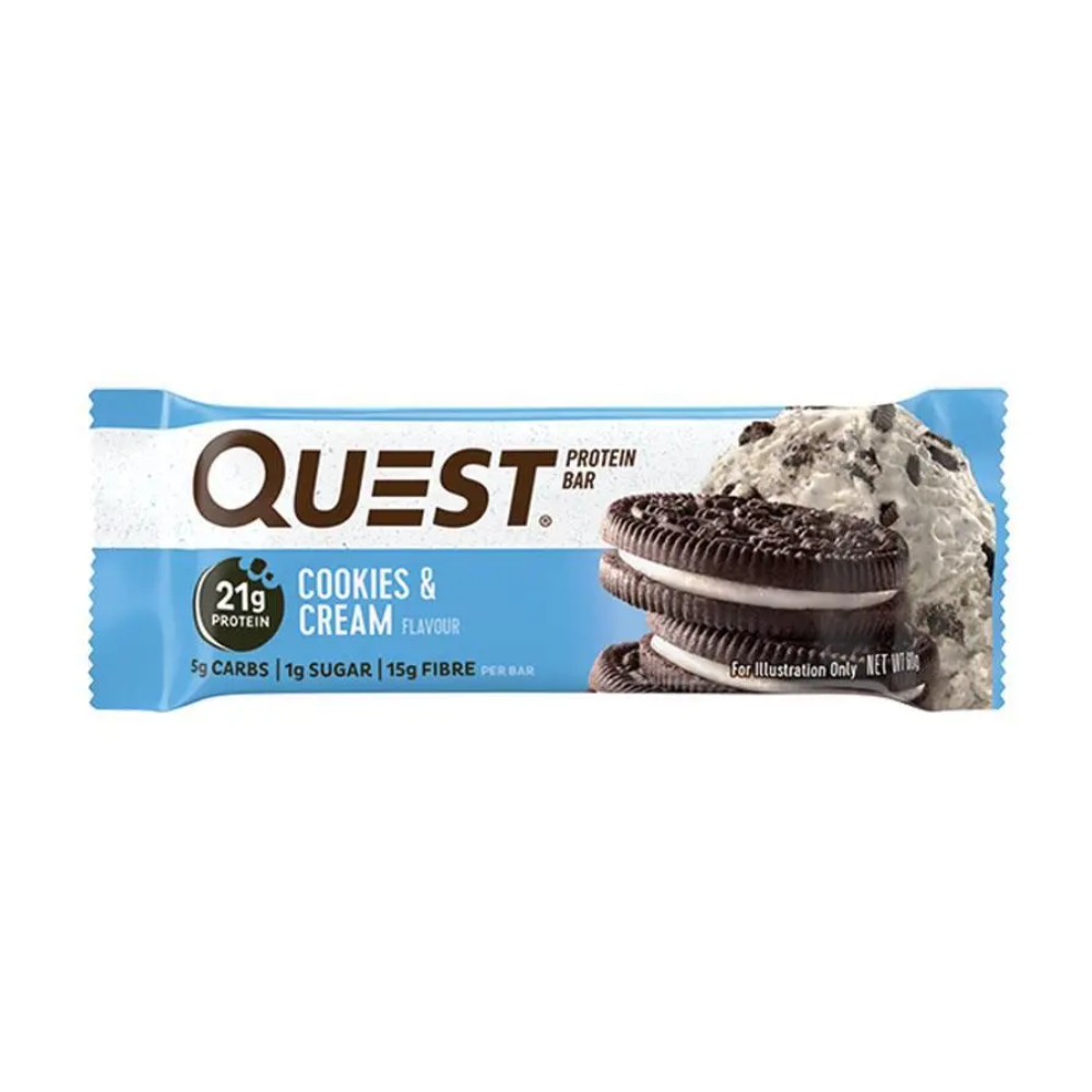 QUEST BAR COOKIES AND CREAM 60 G QUEST