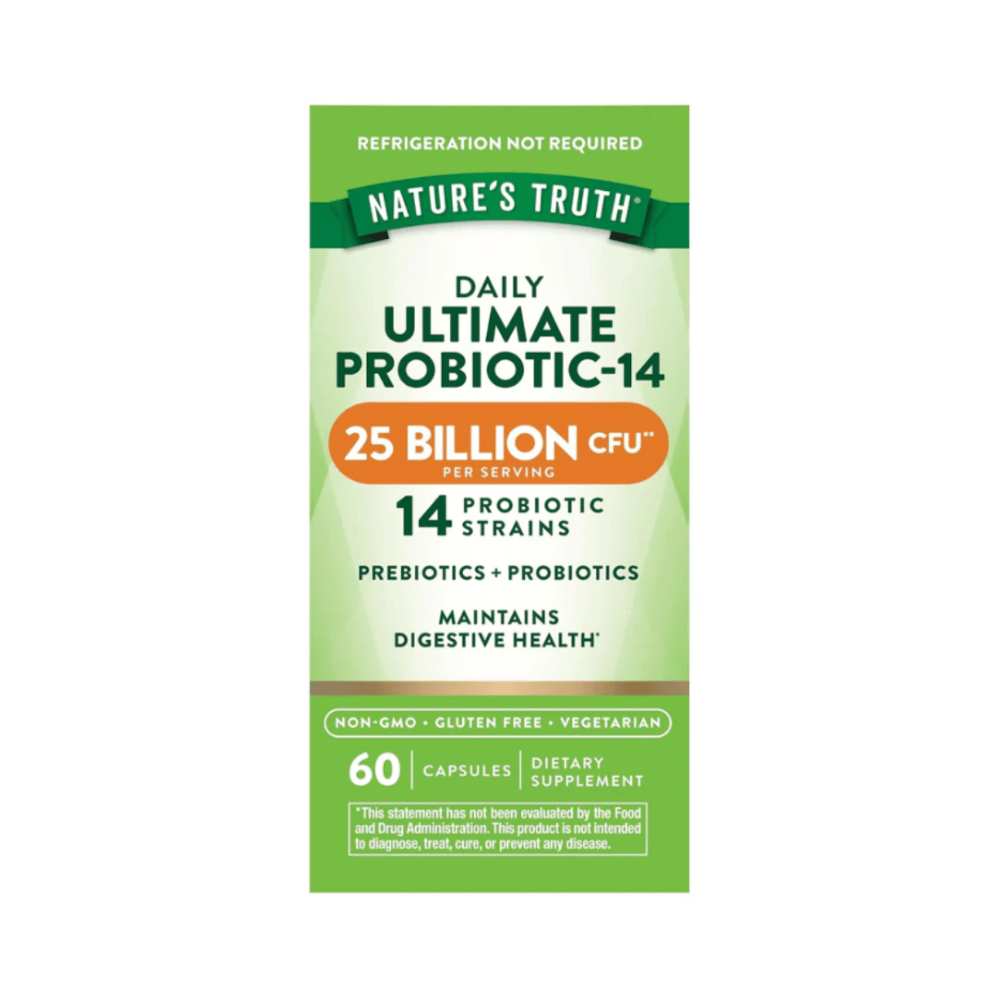 PROBIOTIC 25 BILLION CFU 60 CAPS NATURES TRUTH