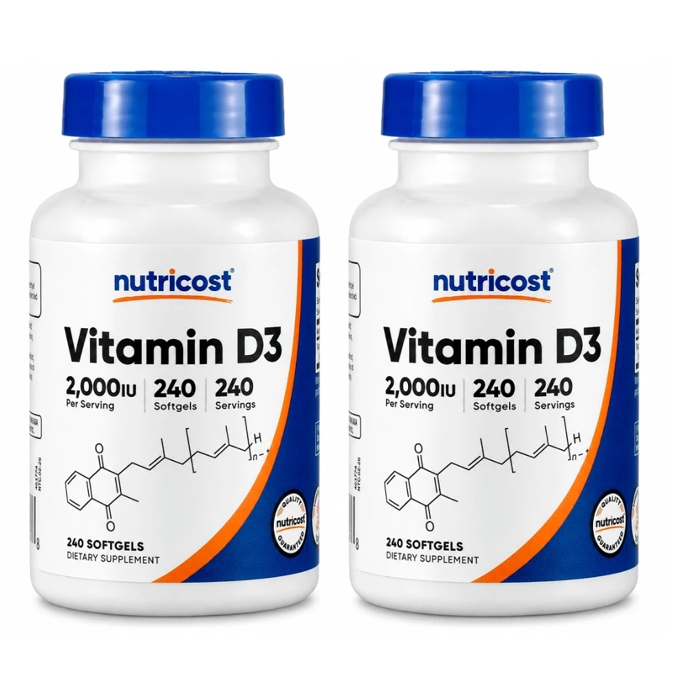 PACK X2 VITAMINA D3 DE 240 CÁPCULAS -NUTRICOST