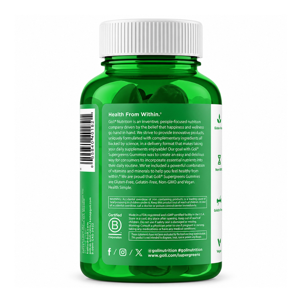SUPERGREENS 60 GUMMIES GOLÍ
