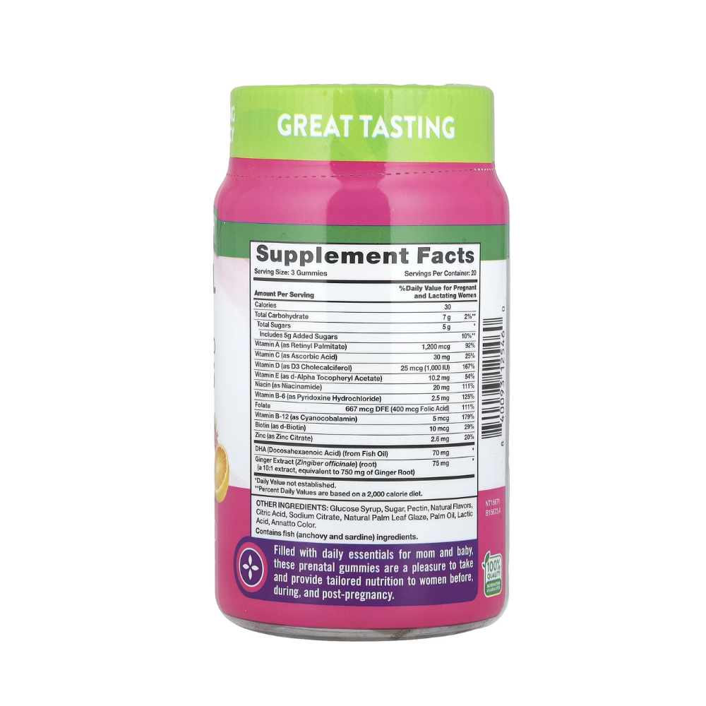 MULTIVIT PRENATAL CON DHA Y ÁCIDO FÓLICO 60 GUMMIES-NATURES TRUTH
