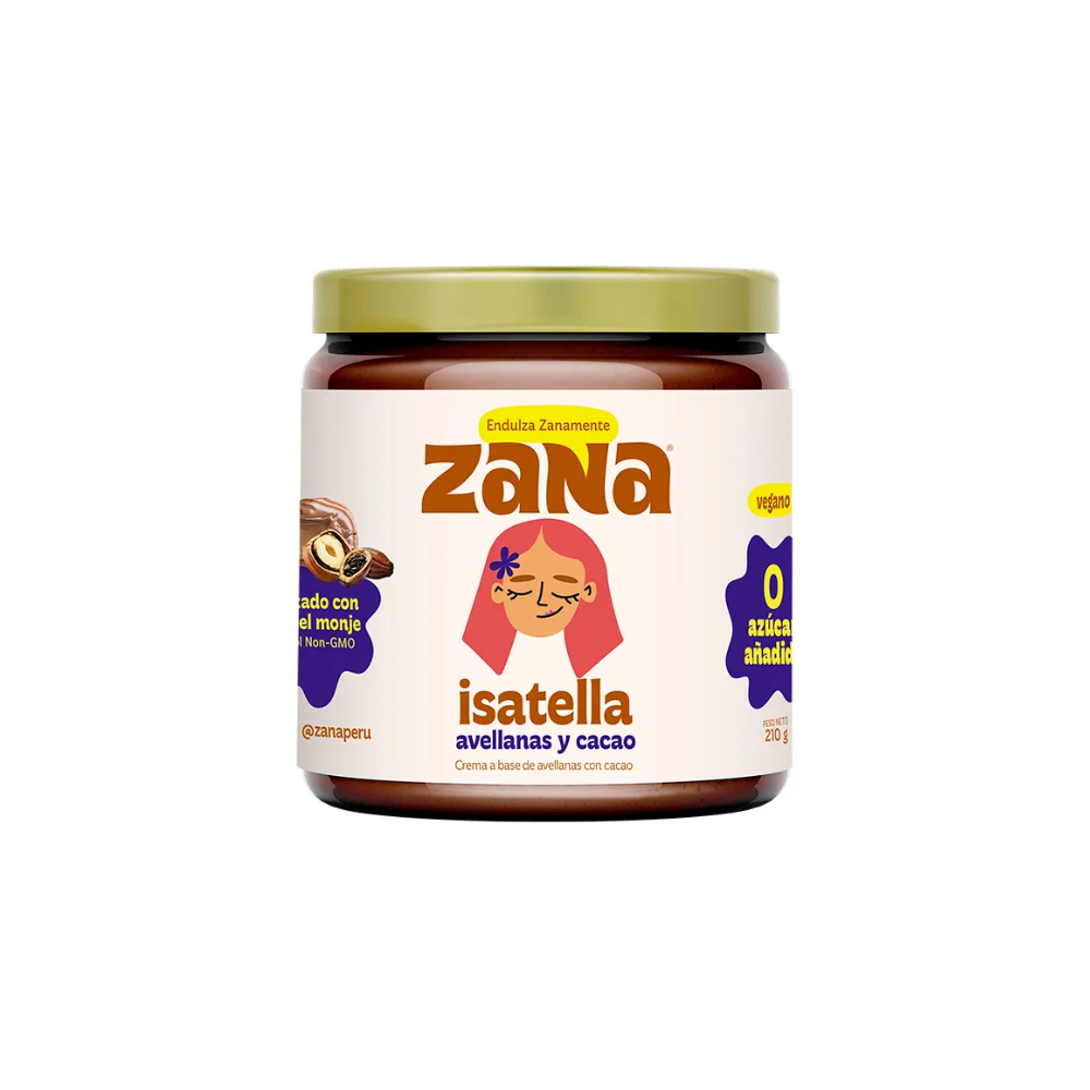 ISATELLA CREMA DE AVELLANAS Y CACAO 210 GR - ZANA