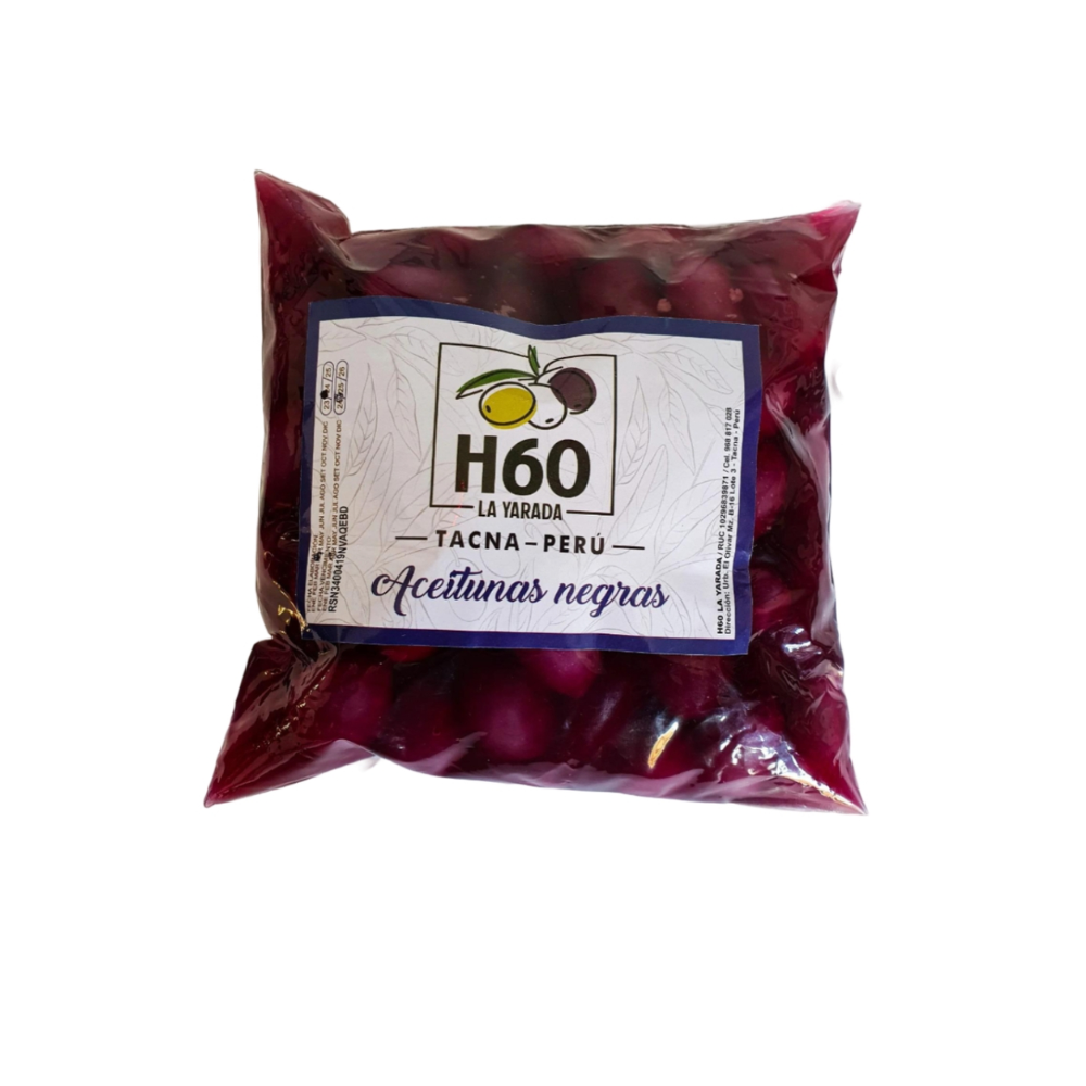 ACEITUNA NEGRA CON PEPA 500G LA YARADA