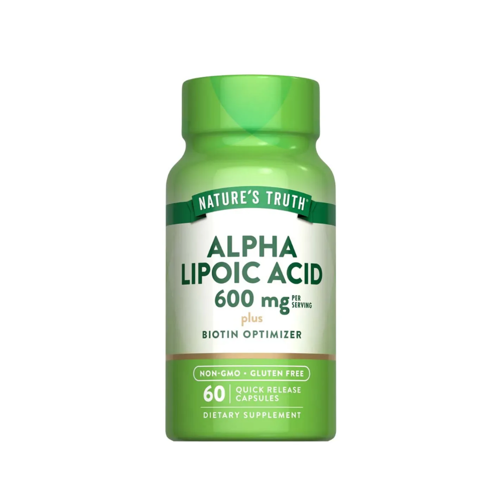 ALPHA LIPOIC ACID 600MG PLUS BIOTIN OPTIMIZER FRASCO 60CAP  NATURES TRUT