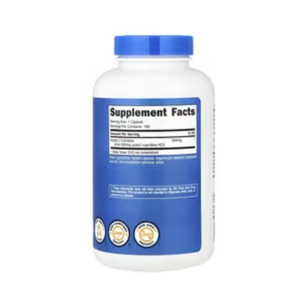 ACETYL L-CARNITINE 500 MG 180CAP NUTRICOST