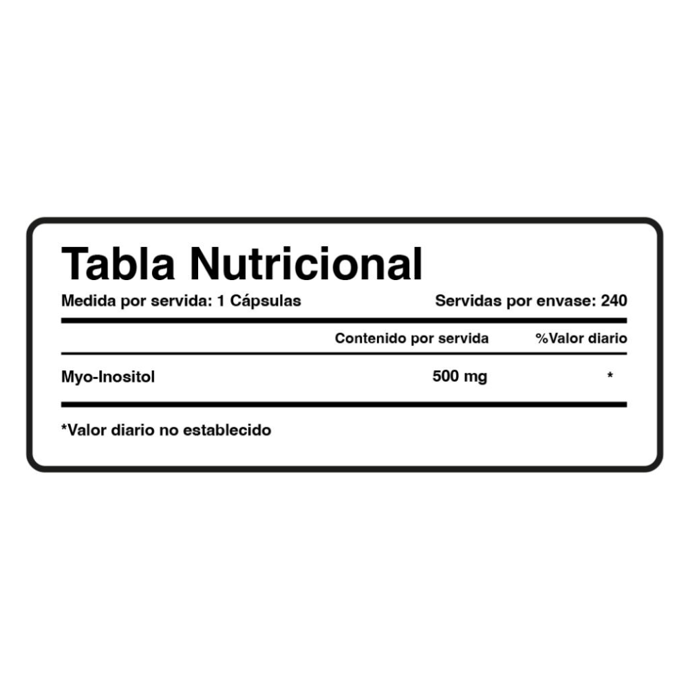 INOSITOL 500MG 240 CAP NUTRICOST