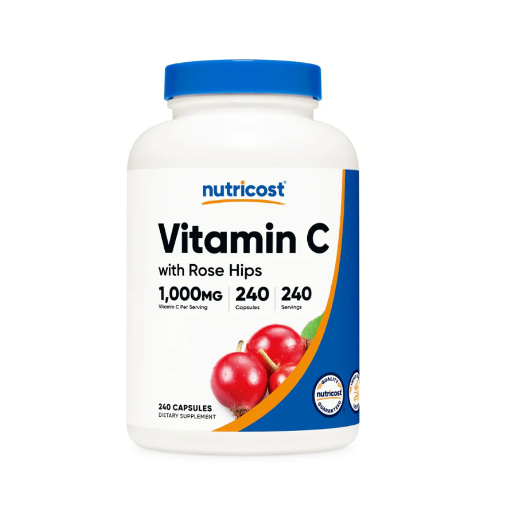 VITAMIN C WITH ROSE HIP CAPSULES 240 CAPSULAS NUTRICOST