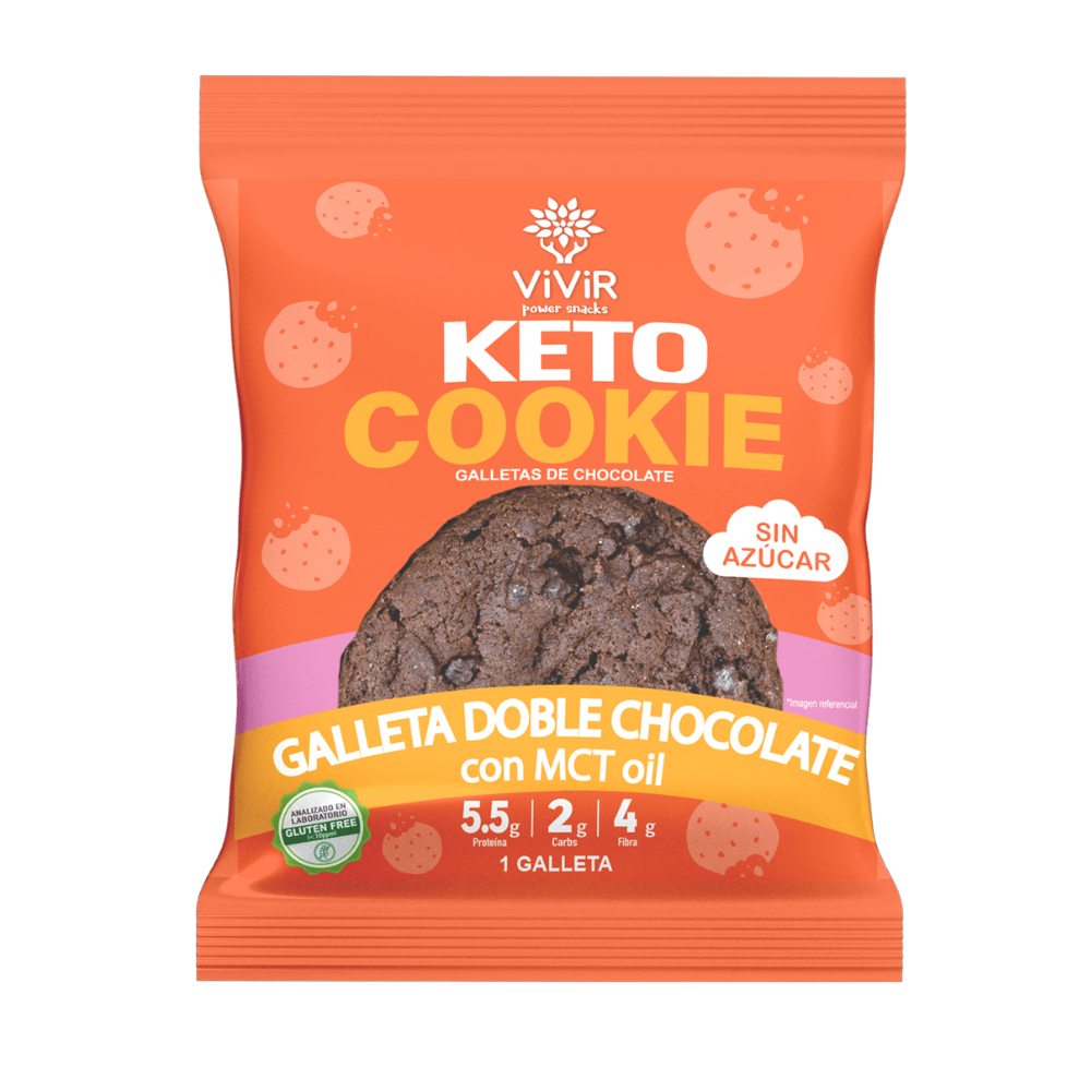 KETO COOKIES DOBLE CHOCOLATE - VIVIR