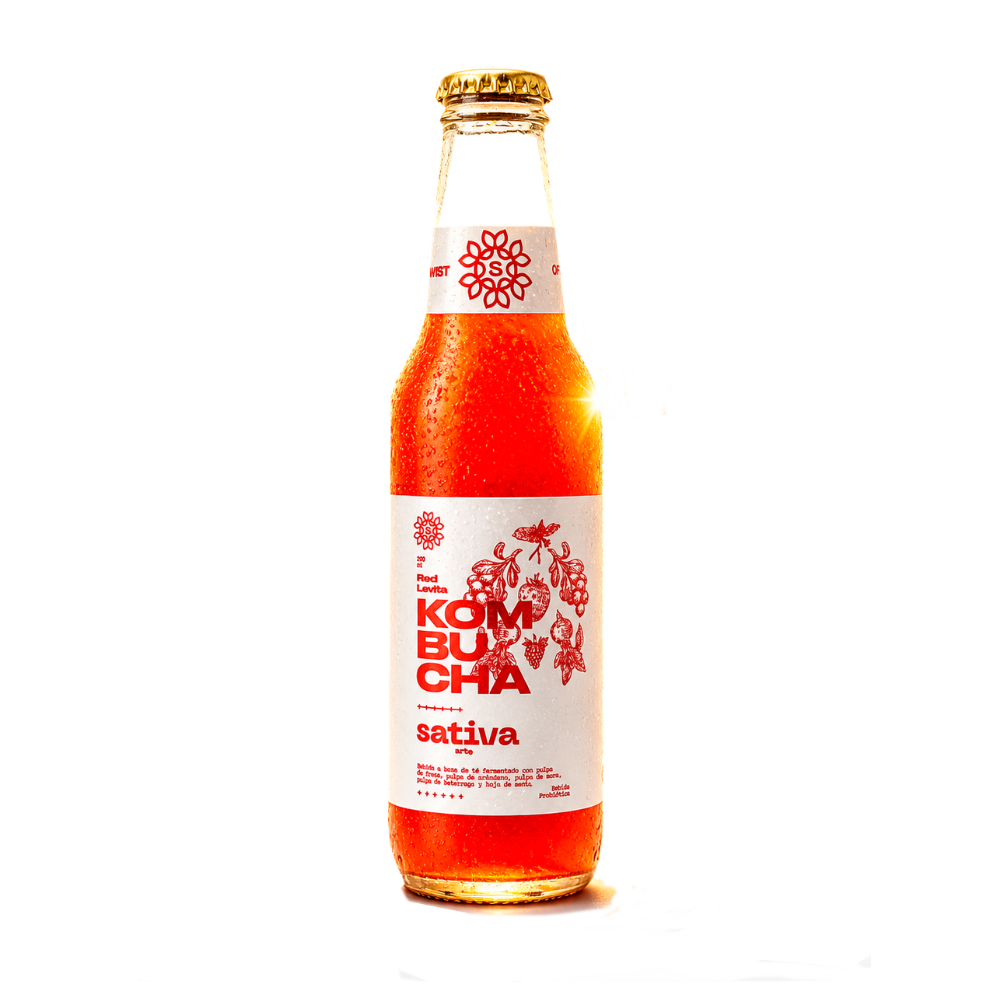 KOMBUCHA RED LEVITA BOTELLA 269ML-SATIVA