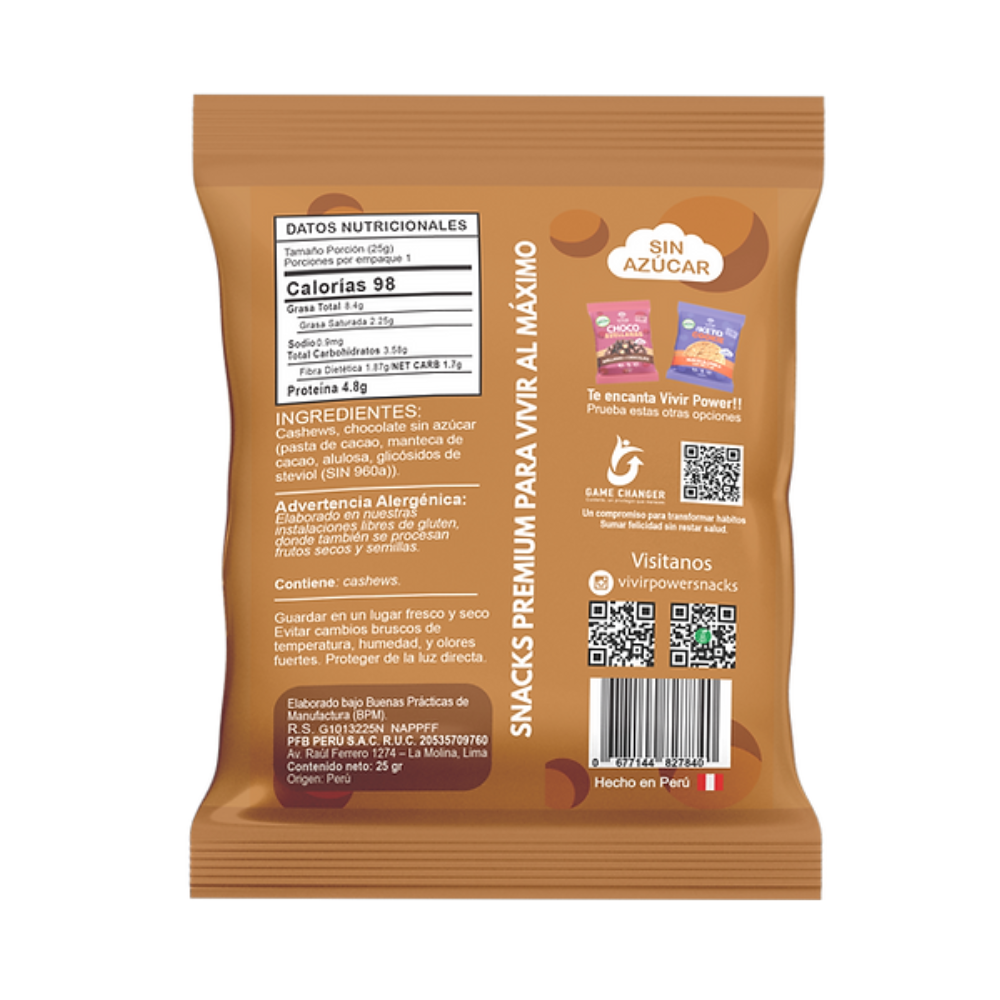 CHOCO CASHEW 25G-VIVIR