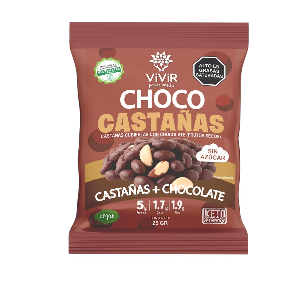 CHOCO CASTAÑAS 25G-VIVIR