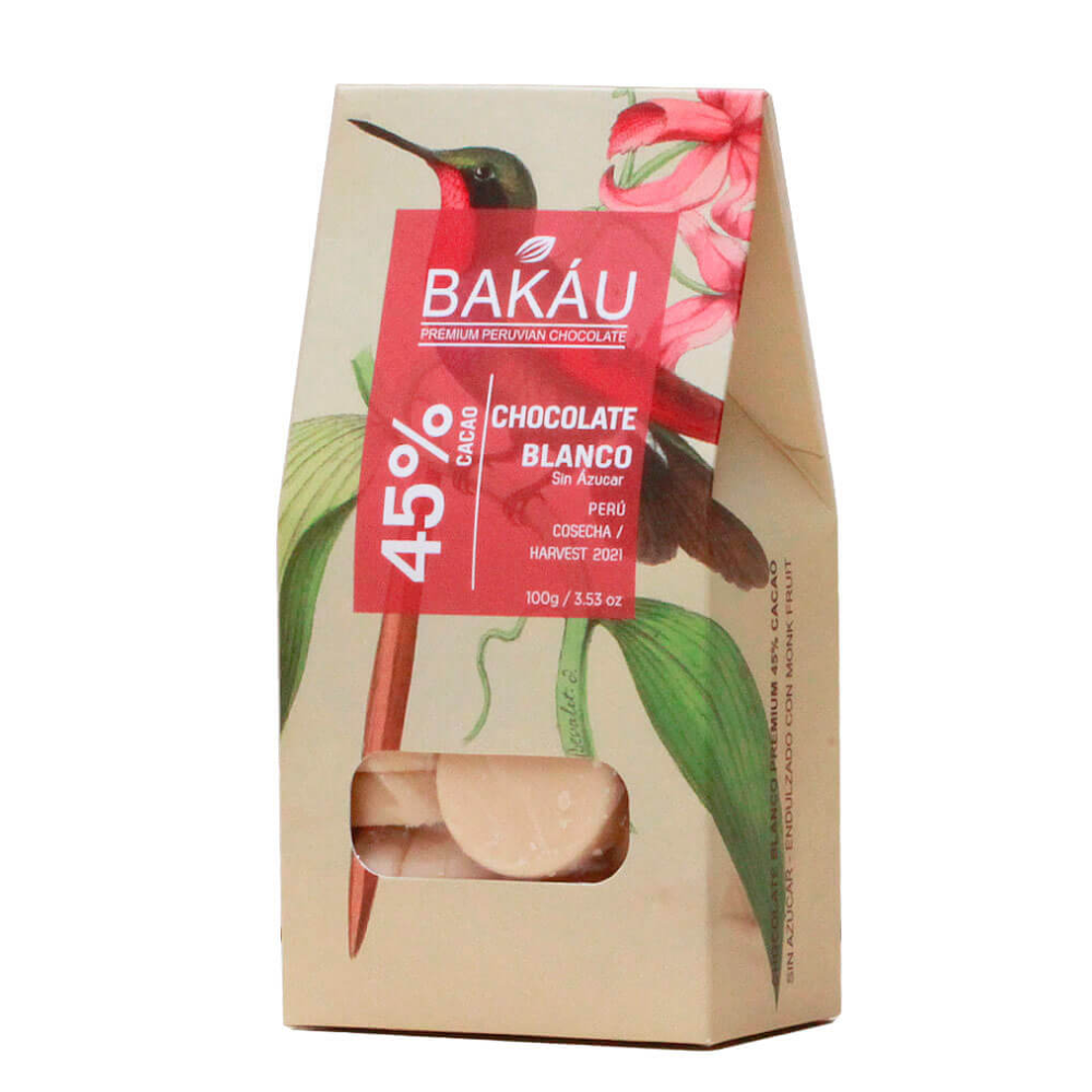 CHOCOLATE BLANCO ZERO AZUCAR 100GR-BAKÁU