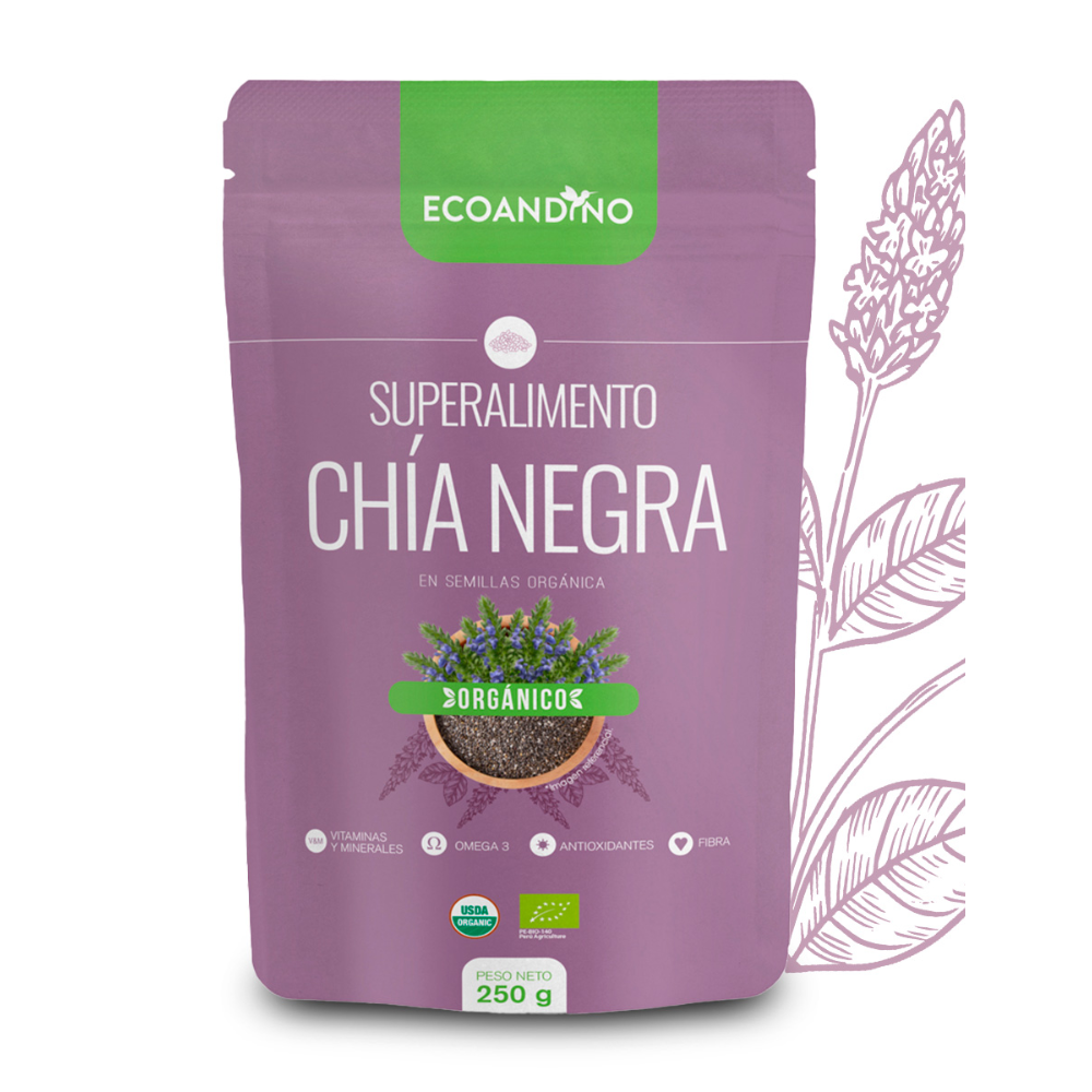 SUPERALIMENTO  CHÍA NEGRA 250 GR - ECOANDINO