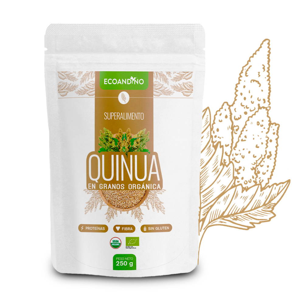 QUINUA  ORGÁNICA  EN  GRANOS 250 GR - ECOANDINO