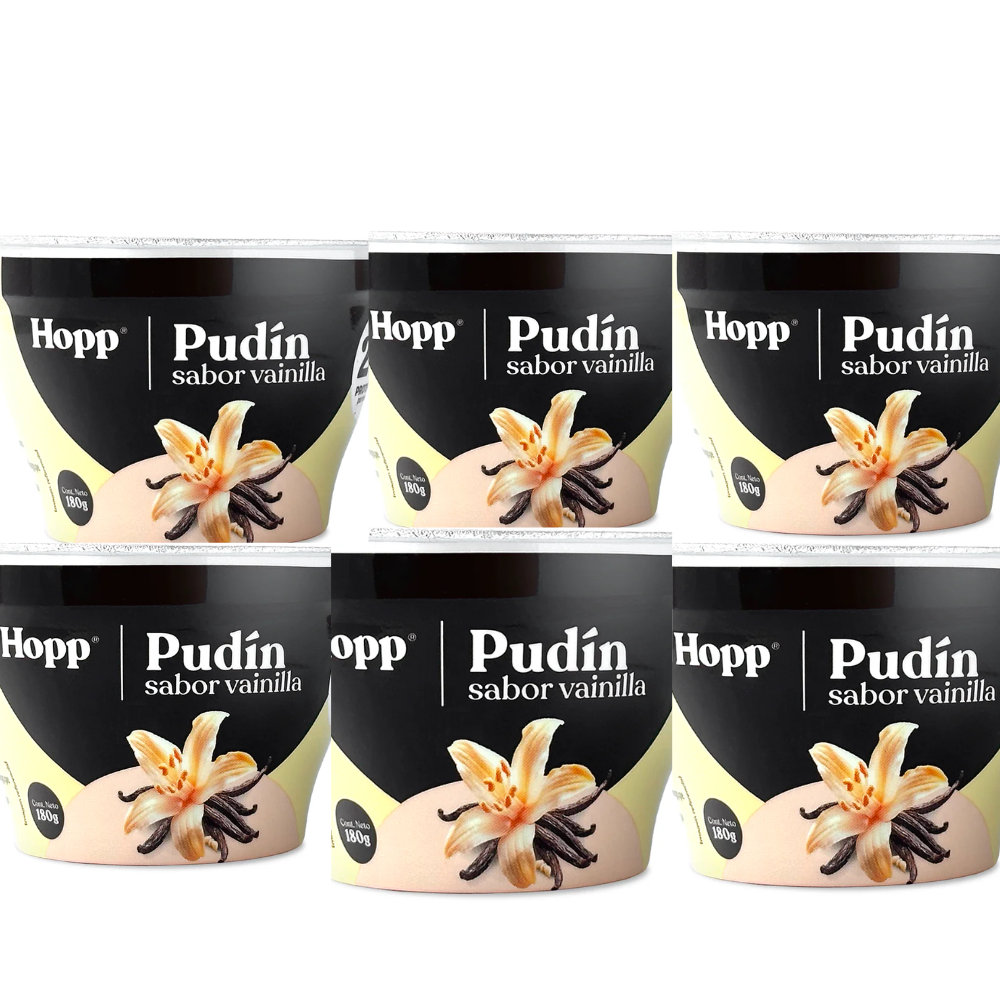 PACK X6 PUDÍN VAINILA  -HOPP