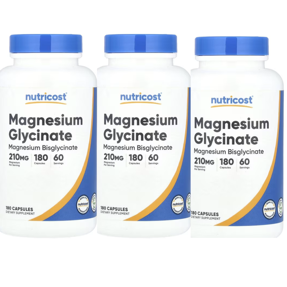 PACK X 3 GLICINATO DE MAGNESIO 180 CÁPSULAS -NUTRICOST