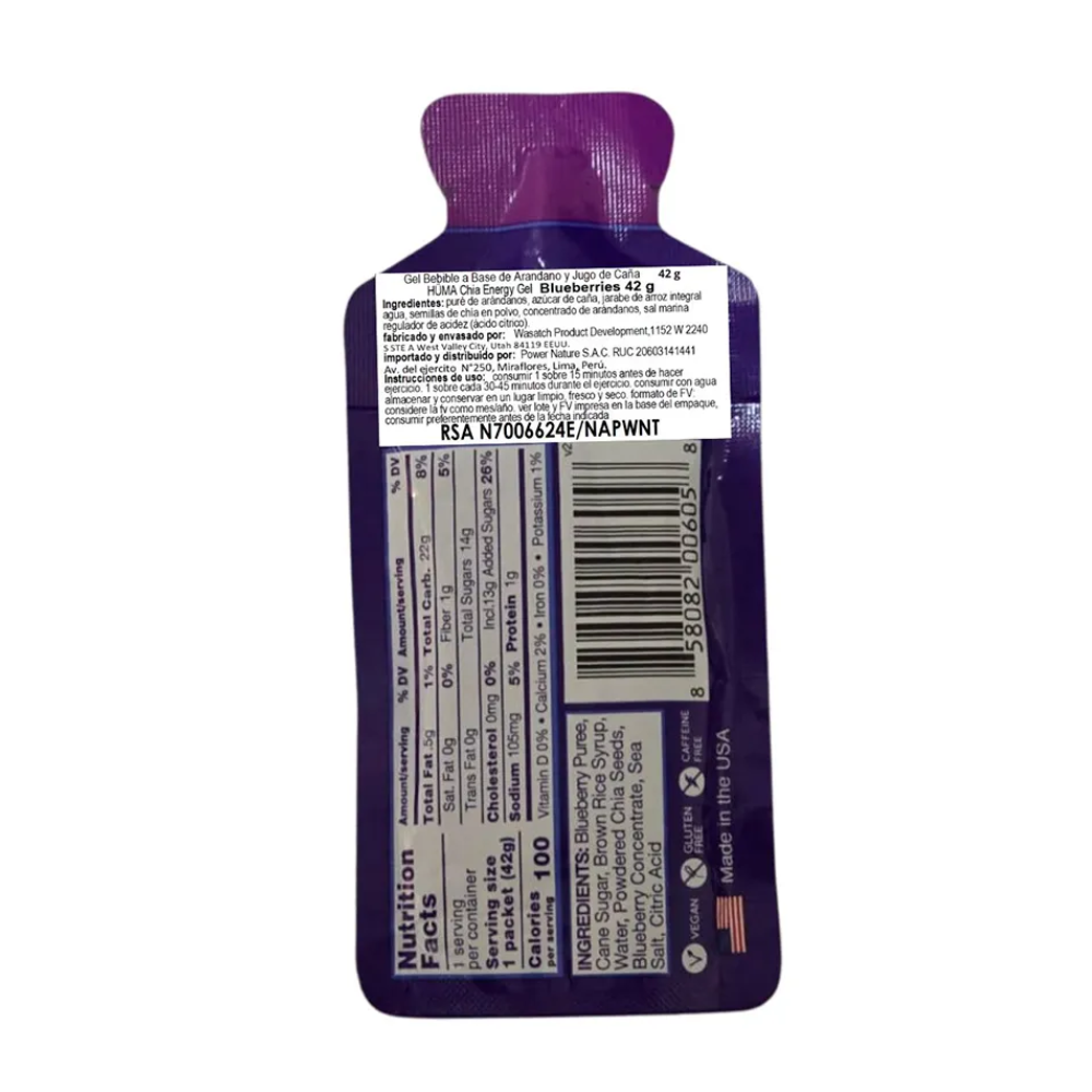 GEL BLUEBERRIES 42G-HUMA