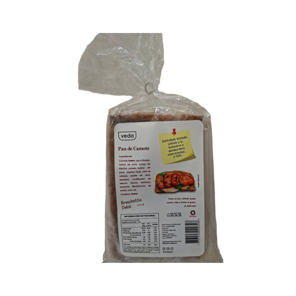 PAN DE CAMOTE 550GR- VEDA