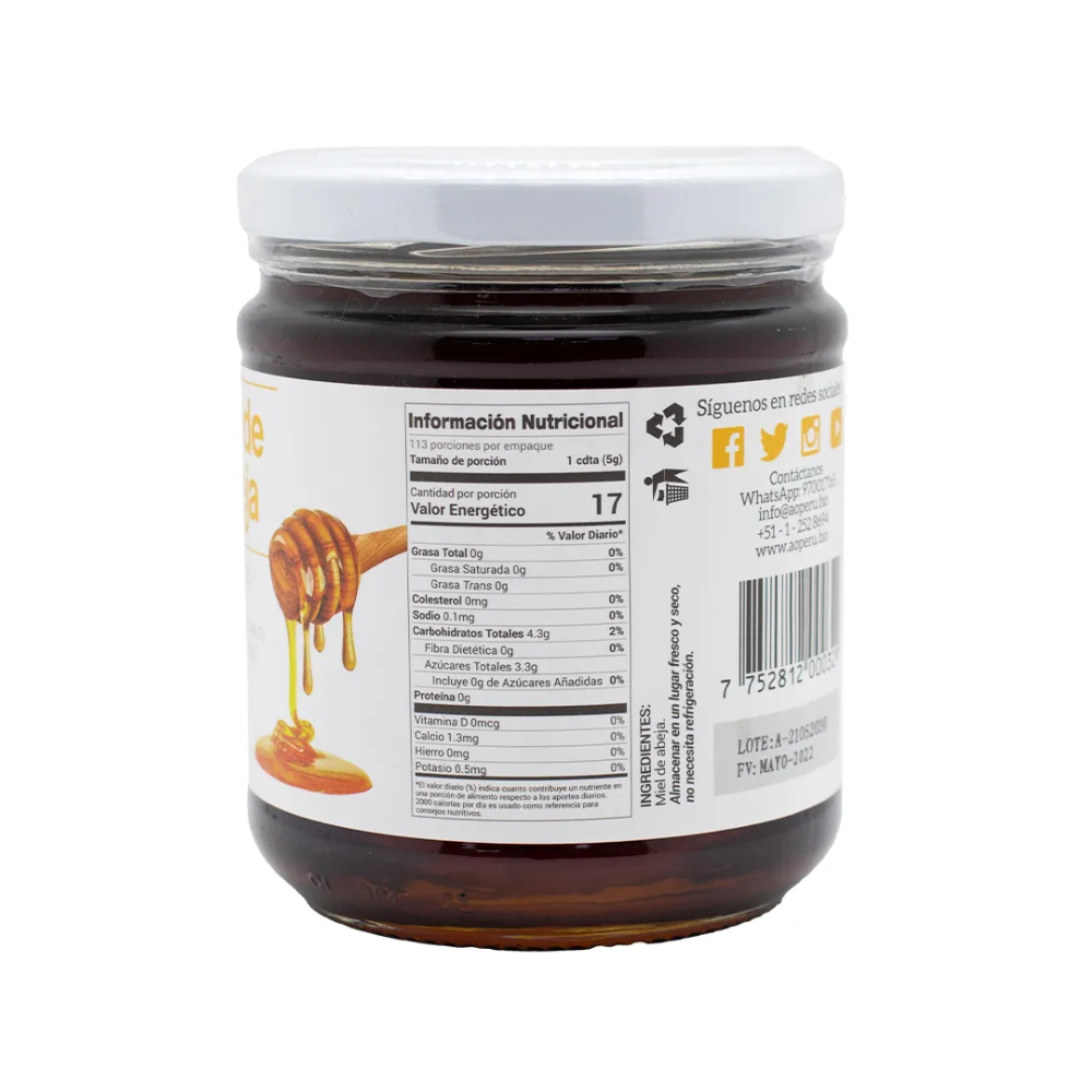 MIEL DE ABEJA 565GR ALGARROBOS ORGANICOS