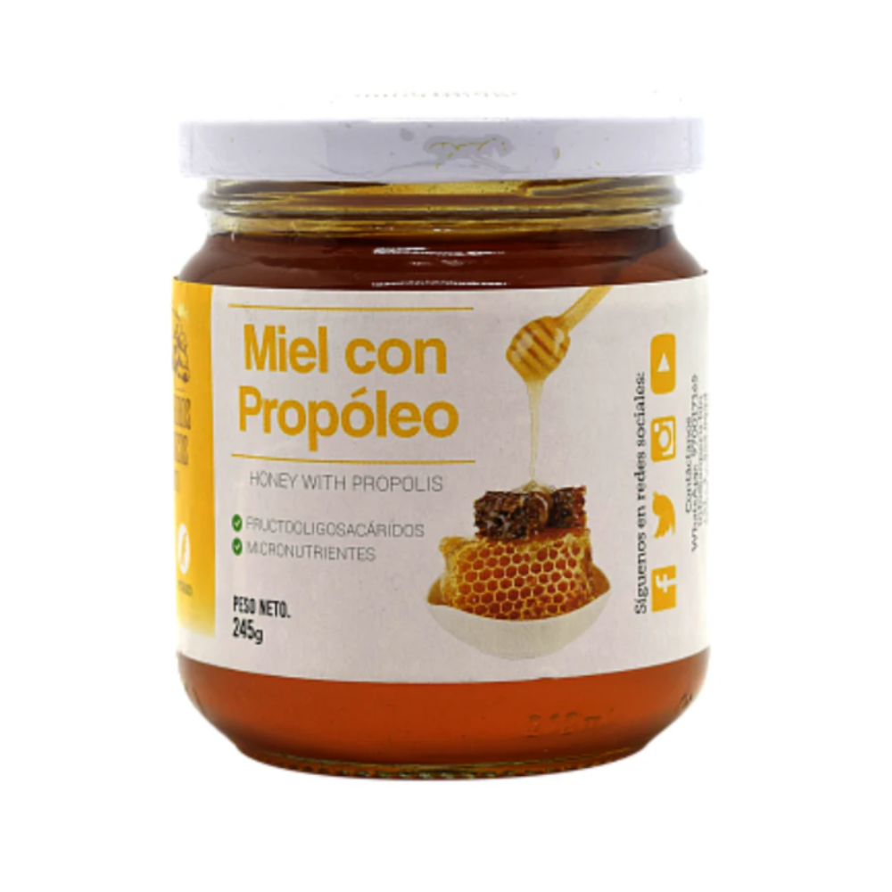 MIEL CON PROPOLEO 245 GR-ALGARROBOS ORGÁNICOS