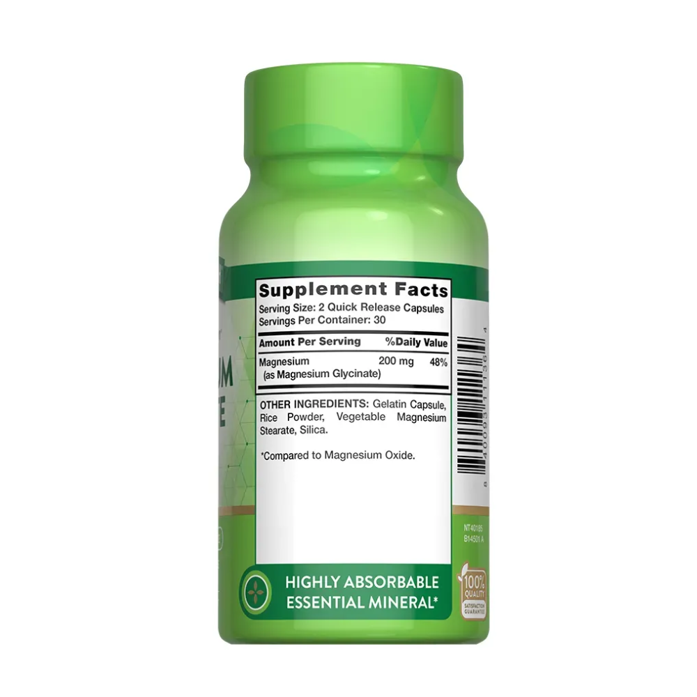GLICINATO DE MAGNESIO 60CAP QUELADO NATURES TRUTH