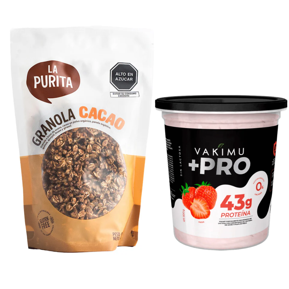 PACK DESAYUNO SMALL (YOGURT VAKIMU PRO FRESA 500GR +GRANOLA CACAO 250GR