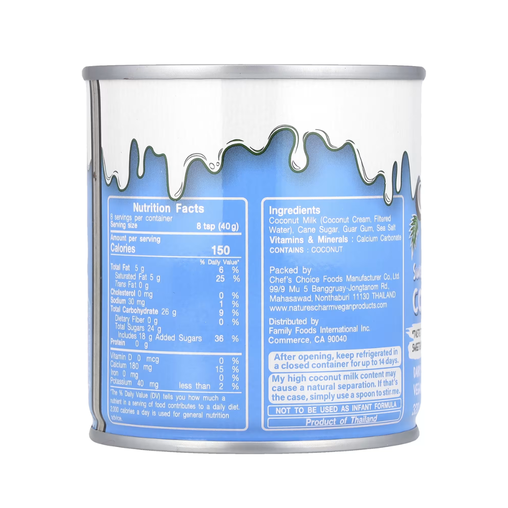 LECHE CONDENSADA DE COCO 320 G NATURE´S CHARM
