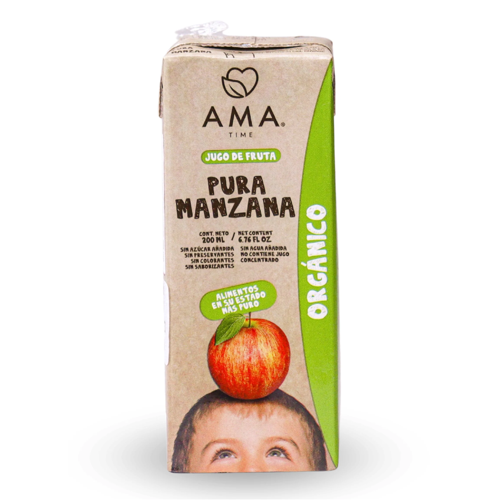 JUGO DE FRUTA DE MANZANA 200 ML ORGANICO-AMA