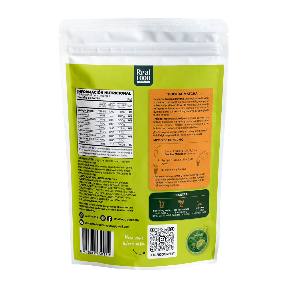 TROPICAL MATCHA REAL FOOD