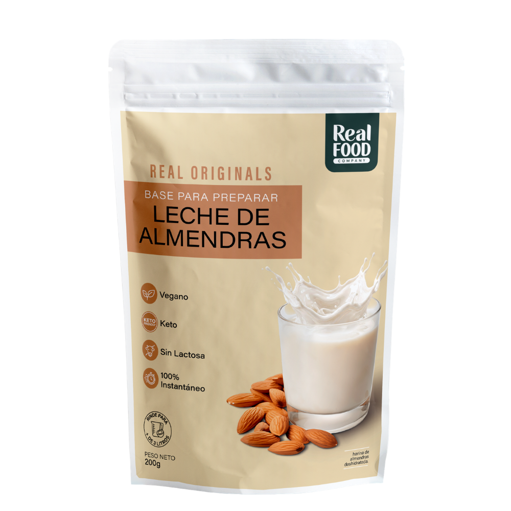 LECHE DE ALMENDRAS X 200G REAL FOOD