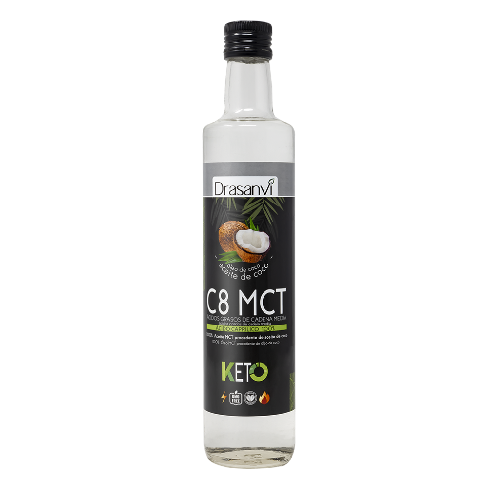 C8 MCT 100% ACEITE DE COCO BOTELLA 500 ML DRASANVI