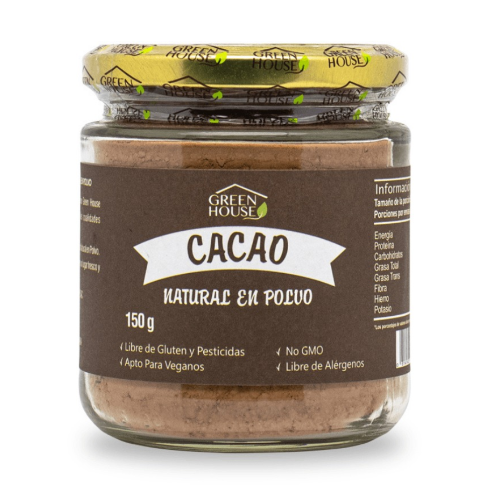 GREEN HOUSE  CACAO ORGÁNICO 150GR
