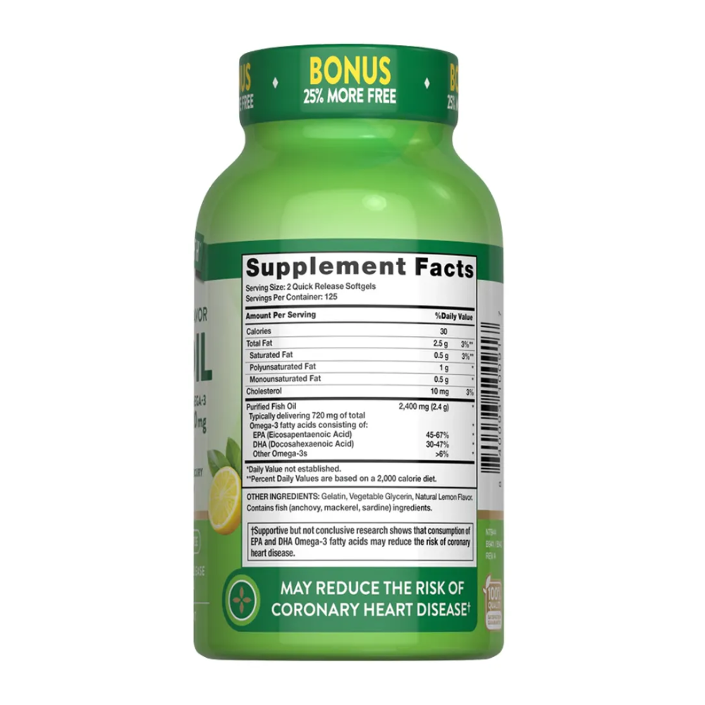 FISH OIL 2400MG 250 SOFTGEL NATURES TRUTH