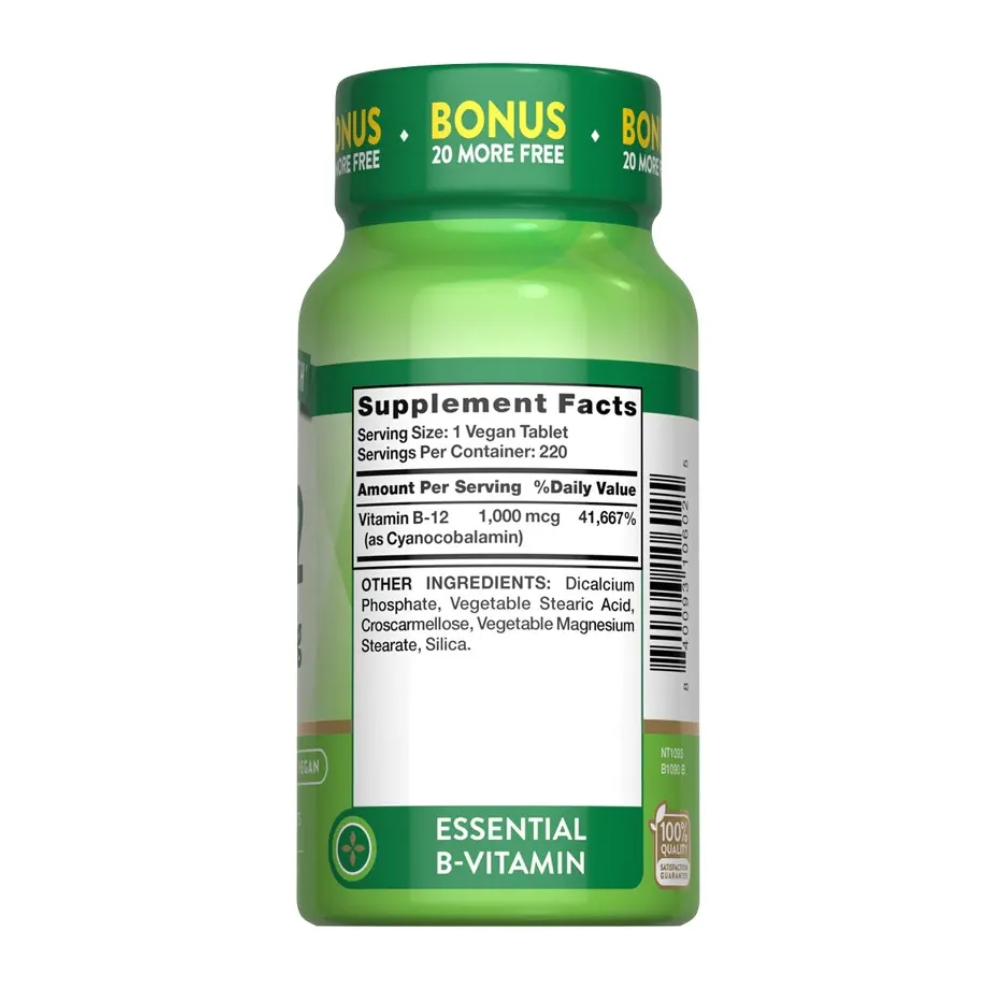 B12 1000 MCG FRASCO 220 TAB-NATURES TRUTH