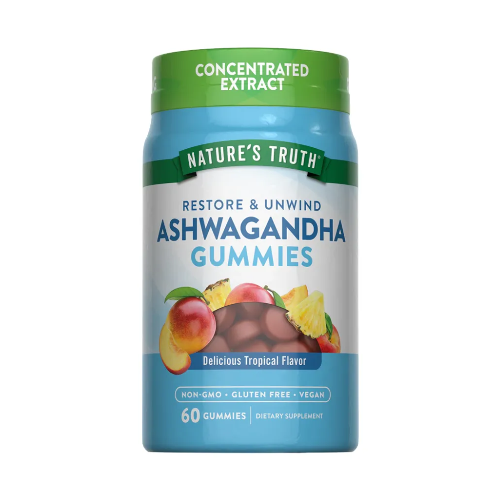 ASHWAGANDHA GUMMIES TROPICAL FLAVOR FRASCO 60GUMMIES- NATURES TRUTH